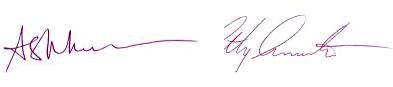 Image of signatures of Ashley Russo and Anthony Onorata